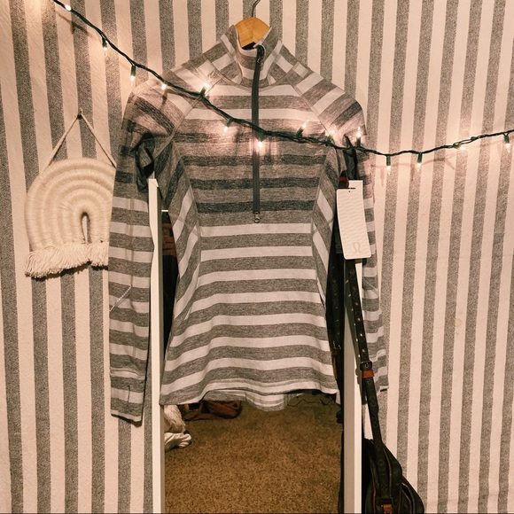 lululemon athletica Jackets & Blazers - lululemon | race your pace 1/2 zip striped